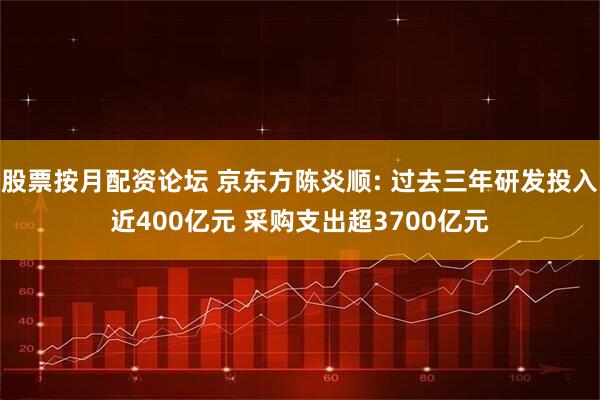 股票按月配资论坛 京东方陈炎顺: 过去三年研发投入近400亿元 采购支出超3700亿元